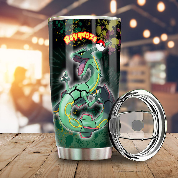 Rayquaza Tumbler Cup Custom Tie Dye Style Anime Car Accessories - Wexanime - 1