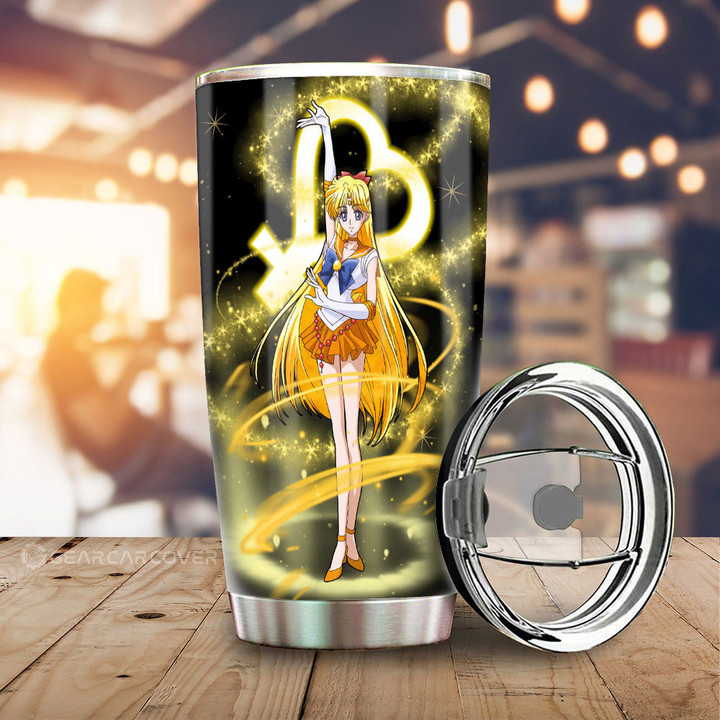 Sailor Venus Tumbler Cup Custom Sailor Moon Anime Car Interior Accessories - Wexanime - 1