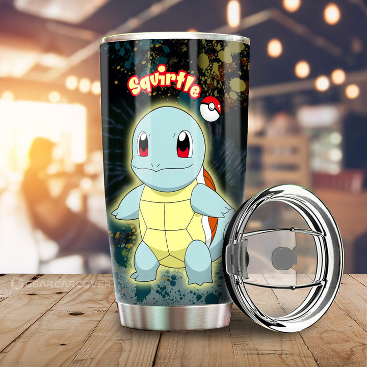 Squirtle Tumbler Cup Custom Tie Dye Style Anime Car Accessories - Wexanime - 1