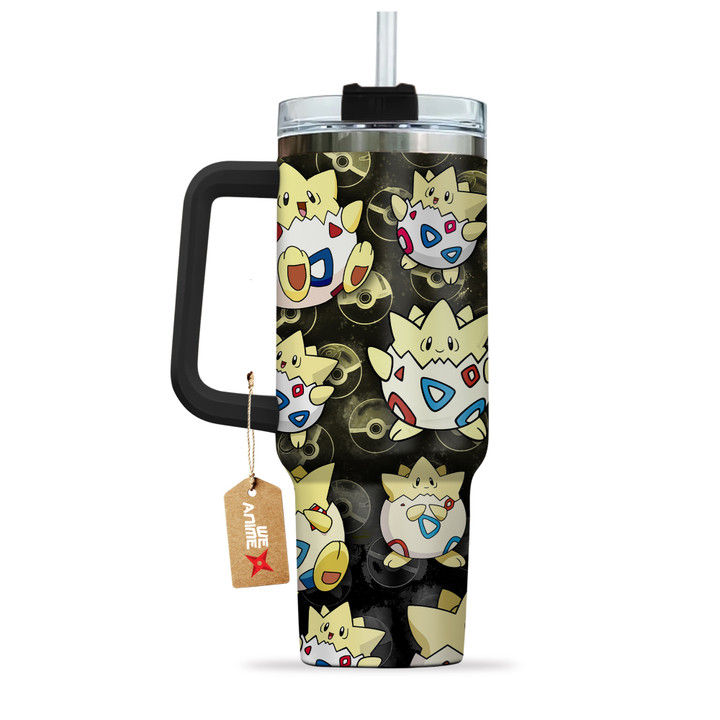 Togepi 40oz Travel Tumbler With Handle Custom Anime Accessories - Wexanime
