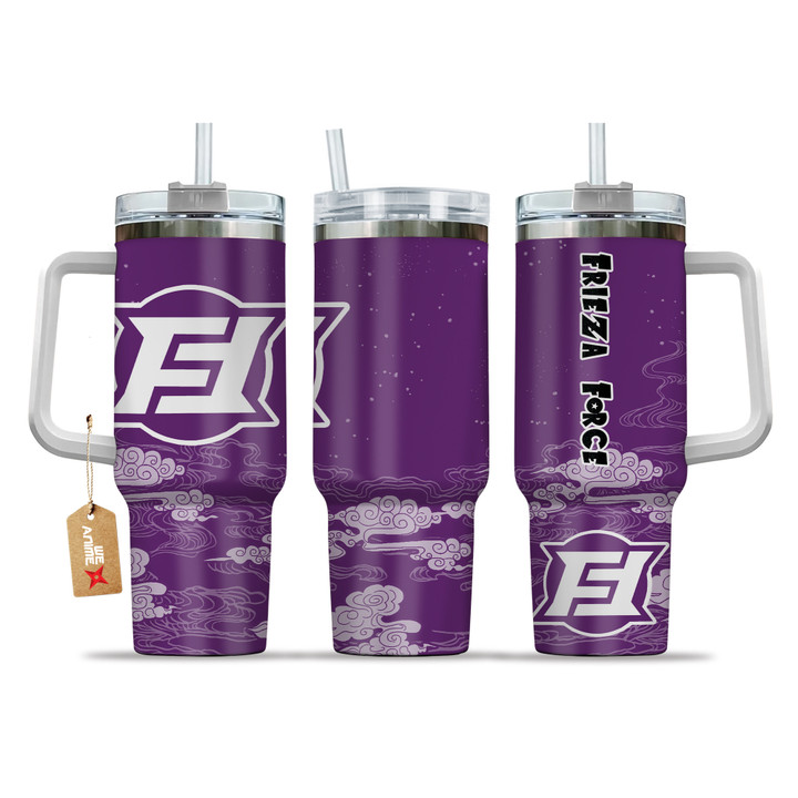 Frieza Force 40oz Travel Tumbler With Handle Custom Name Anime Accessories - Wexanime