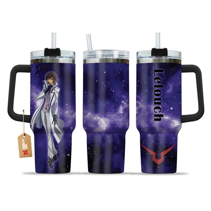 Lelouch vi Britannia 40oz Travel Tumbler With Handle Personalized Anime Accessories - Wexanime
