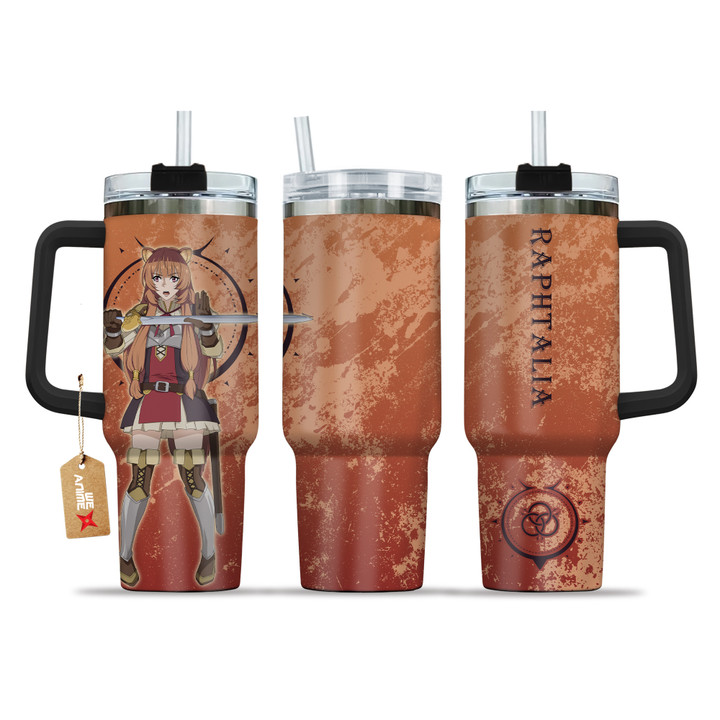 Raphtalia Slave Crest 40oz Travel Tumbler With Handle Personalized Anime Accessories - Wexanime