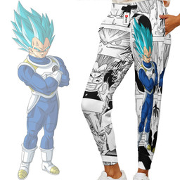 Vegeta Blue Sweatpants Custom Dragon Ball Anime Joggers Merch Manga Style-wexanime.com