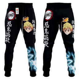 Zenitsu Thunder Joggers Custom Anime Demon Slayer Sweatpants-wexanime.com