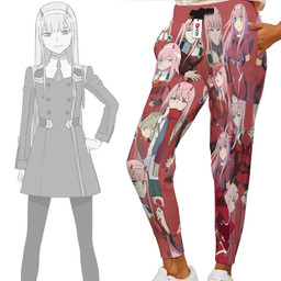 Zero Two Joggers Custom Anime Darling In The Franxx Sweatpants For Otaku-wexanime.com