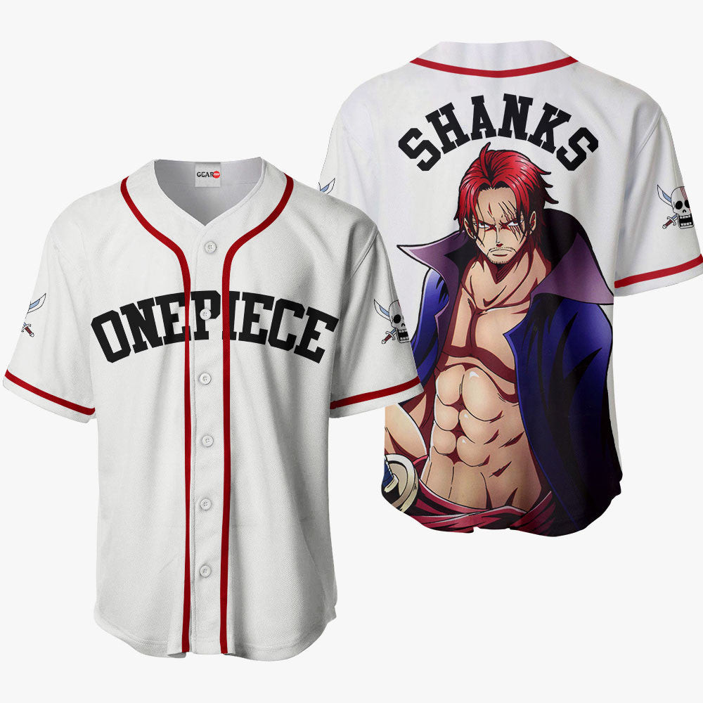 Shanks Jersey Shirt One Piece Custom Anime Merch Clothes for Otaku-wexanime.com