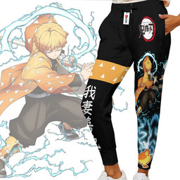 Zenitsu Joggers Custom Anime Demon Slayer Sweatpants-wexanime.com