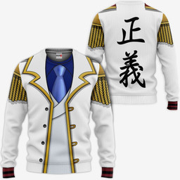One Piece Monkey D Garp Uniform Costume Hoodie Shirt Anime Zip Jacket-wexanime.com