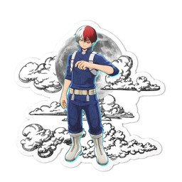 Shoto Todoroki Shaped Rug Custom Moon Clouds My Hero Academia Anime Room Decor-wexanime.com