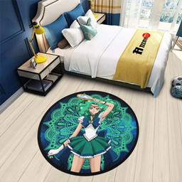 Sailor Neptune Round Rug Custom Sailor Moon Anime Circle Carpet-wexanime.com