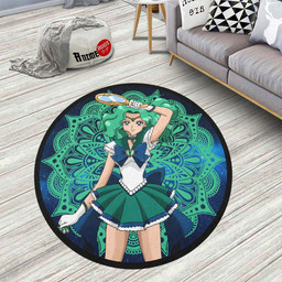 Sailor Neptune Round Rug Custom Sailor Moon Anime Circle Carpet-wexanime.com