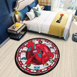 Scizor Round Rug Custom Pokemon Anime Circle Carpet-wexanime.com