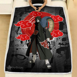 Orochimaru Fleece Blanket Custom Akatsuki Red Sun Mix Manga-wexanime.com