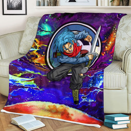 Trunks Fleece Blanket Custom Dragon Ball Anime Galaxy Style-wexanime.com