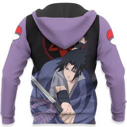 Uchiha Sasuke Hoodie Shirt Sharingan Eyes Naruto Anime Zip Jacket-wexanime.com