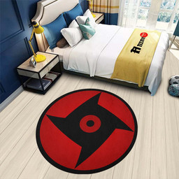Shisui Mangekyou Round Rug Custom Naruto Anime Circle Carpet-wexanime.com