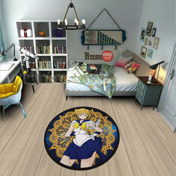 Sailor Uranus Round Rug Custom Sailor Moon Anime Circle Carpet-wexanime.com