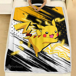Pikachu Blanket Fleece Custom Pokemon Anime-wexanime.com