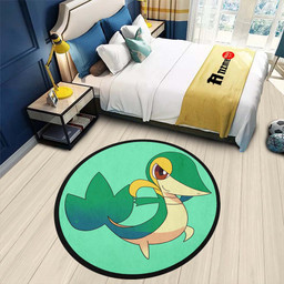 Snivy Round Rug Custom Pokemon Anime Rug Floor Mats-wexanime.com