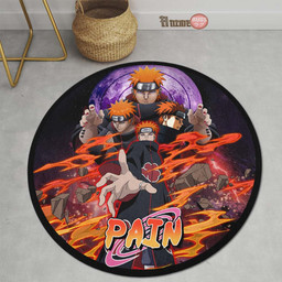 Pain Round Rug Custom Naruto Anime Circle Carpet-wexanime.com