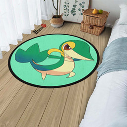 Snivy Round Rug Custom Pokemon Anime Rug Floor Mats-wexanime.com