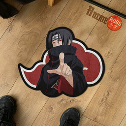 Uchiha Itachi Shaped Rug Custom Anime Naruto Mats For Bedroom Living Room Quality Carpets-wexanime.com