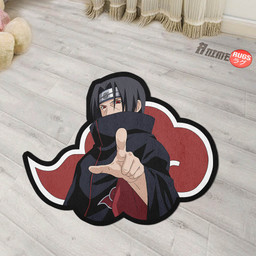Uchiha Itachi Shaped Rug Custom Anime Naruto Mats For Bedroom Living Room Quality Carpets-wexanime.com