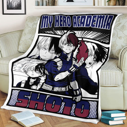 Shoto Todoroki Blanket Fleece Custom My Hero Academia Anime-wexanime.com