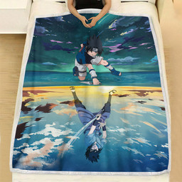 Uchiha Sasuke Blanket Fleece Custom Naruto Anime-wexanime.com