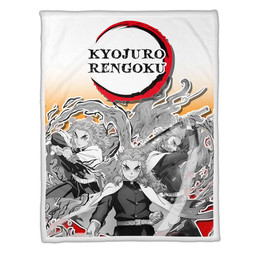 Rengoku Fleece Blanket Custom Demon Slayer Anime Uniform Costume Mix Manga Style-wexanime.com