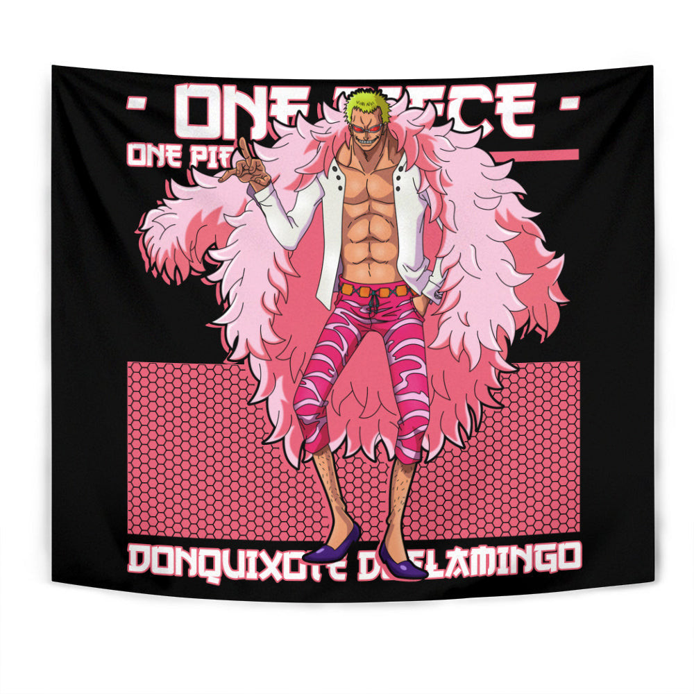 Donquixote Doflamingo Tapestry Custom One Piece Anime Home Decor-wexanime.com