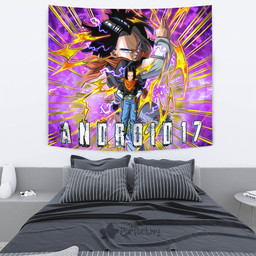 Android 17 Tapestry Custom Dragon Ball Anime Home Decor-wexanime.com