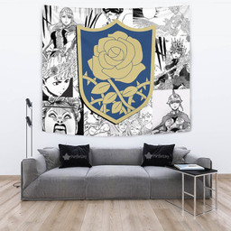 Blue Rose Tapestry Custom Black Clover Anime Manga Room Wall Decor-wexanime.com