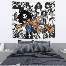 Brook Tapestry Custom One Piece Anime Manga Room Wall Decor-wexanime.com