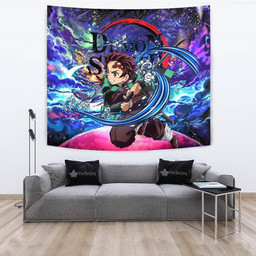 Tanjiro Tapestry Custom Galaxy Demon Slayer Anime Room Decor-wexanime.com