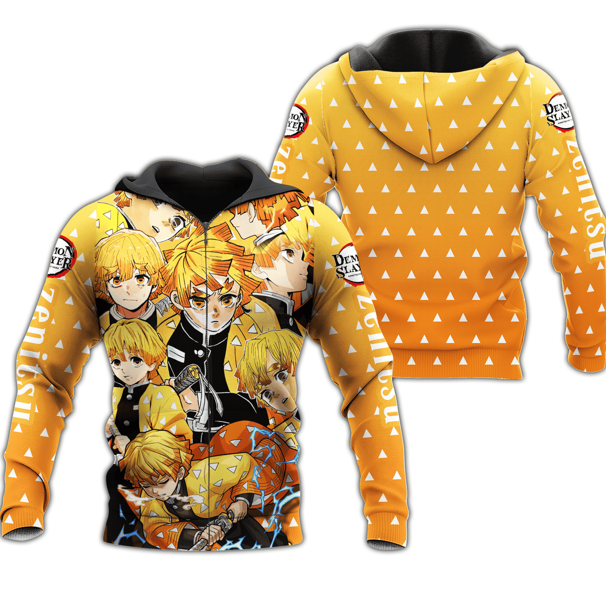 Zenitsu Zip Hoodie Demon Slayers Shirt Costume Anime Fan Gift Idea-wexanime.com