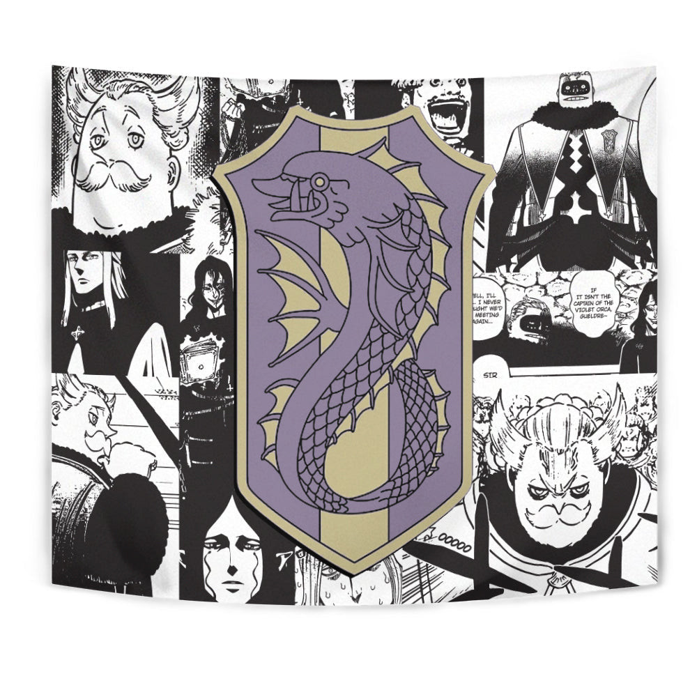 Purple Orca Tapestry Custom Black Clover Anime Manga Room Wall Decor-wexanime.com