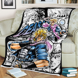 Caesar Zeppeli Blanket Fleece Custom JJBA Anime-wexanime.com