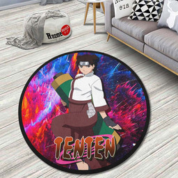 Tenten Round Rug Custom Naruto Anime Circle Carpet-wexanime.com