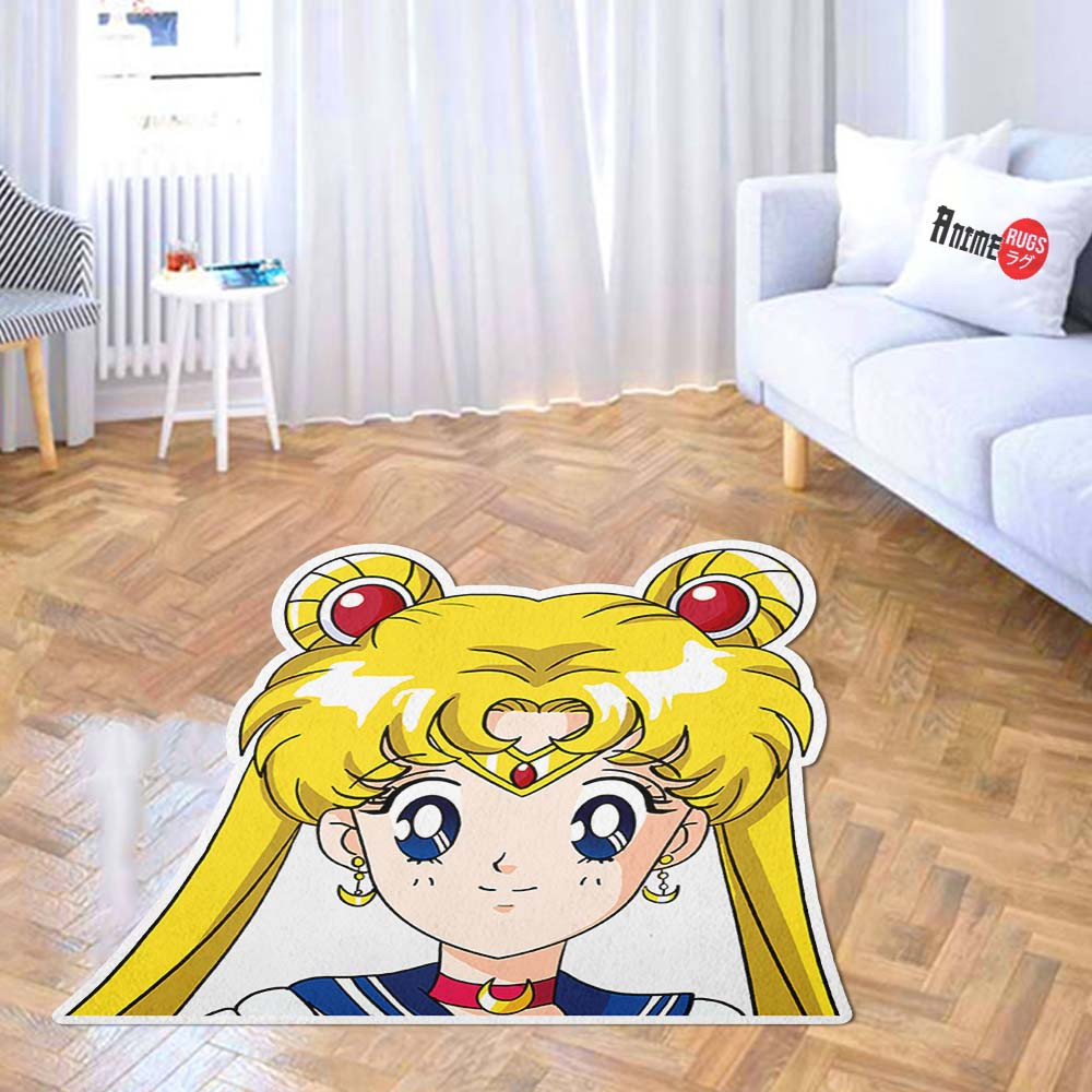 Sailor Moon Shaped Rug Custom Anime Sailor Moon Room Decor Mat Quality Carpet-wexanime.com
