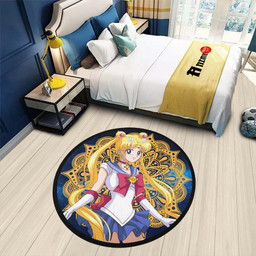 Sailor Moon Round Rug Custom Sailor Moon Anime Circle Carpet-wexanime.com