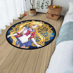 Sailor Moon Round Rug Custom Sailor Moon Anime Circle Carpet-wexanime.com