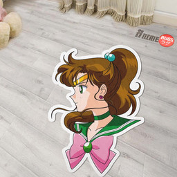 Sailor Jupiter Shaped Rug Custom Anime Sailor Moon Room Decor Mat Quality Carpet-wexanime.com