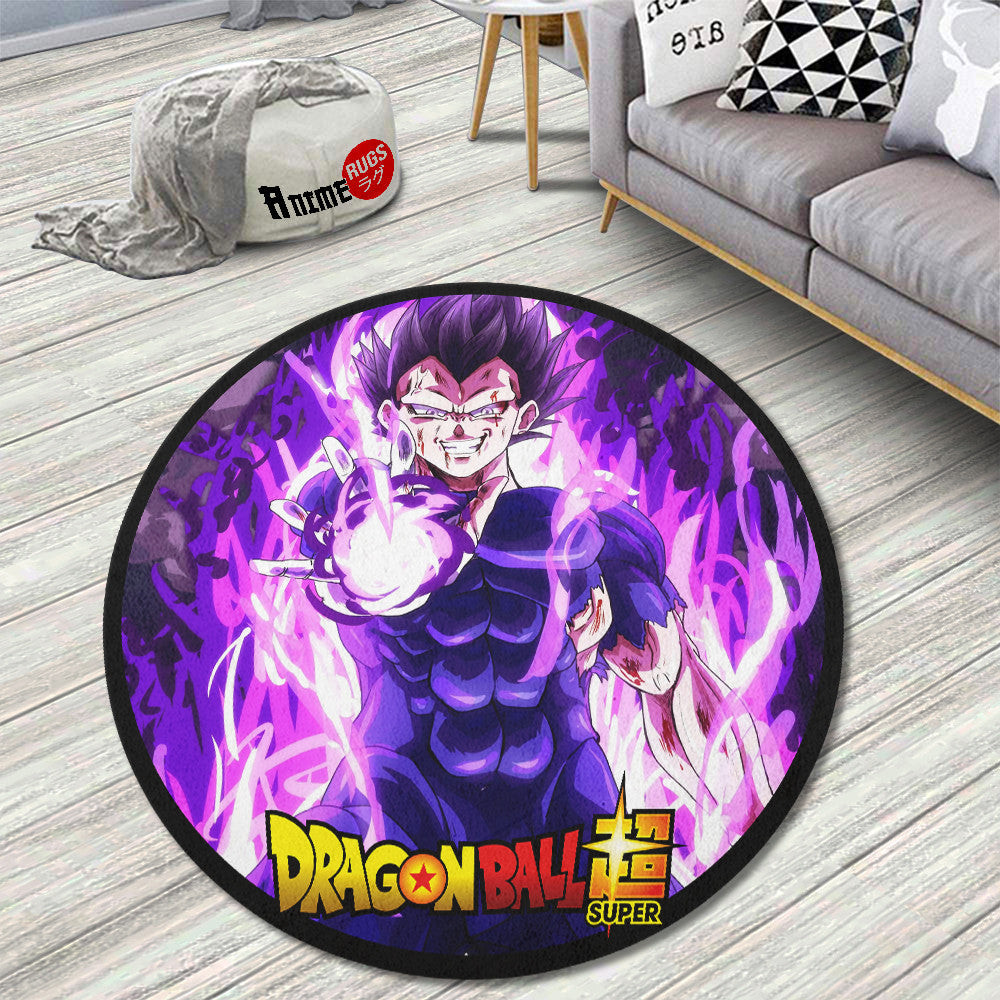 Vegeta Ultra Ego Round Rug Custom Dragon Ball Super Super Heroes Anime Circle Carpet-wexanime.com