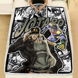Jotaro Kujo Blanket Fleece Custom JJBA Anime-wexanime.com