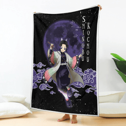 Shinobu Kochou Blanket Custom Moon Style Demon Slayer Anime-wexanime.com