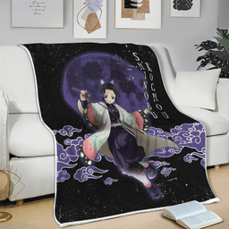 Shinobu Kochou Blanket Custom Moon Style Demon Slayer Anime-wexanime.com