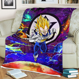 Vegeta Super Saiyan Fleece Blanket Custom Dragon Ball Anime Galaxy Style-wexanime.com