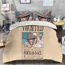 Portgas D. Ace Bedding Set Custom One Piece Anime Bedding-wexanime.com